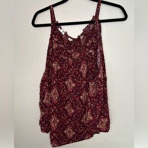Maurices Floral Tank Top Tie Front Tank Top Size 2X